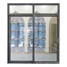 luxury wood doors design office/entrance/apartment used aluminum profile sliding door